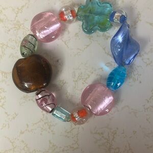Colorful Glass Bead Bracelet
